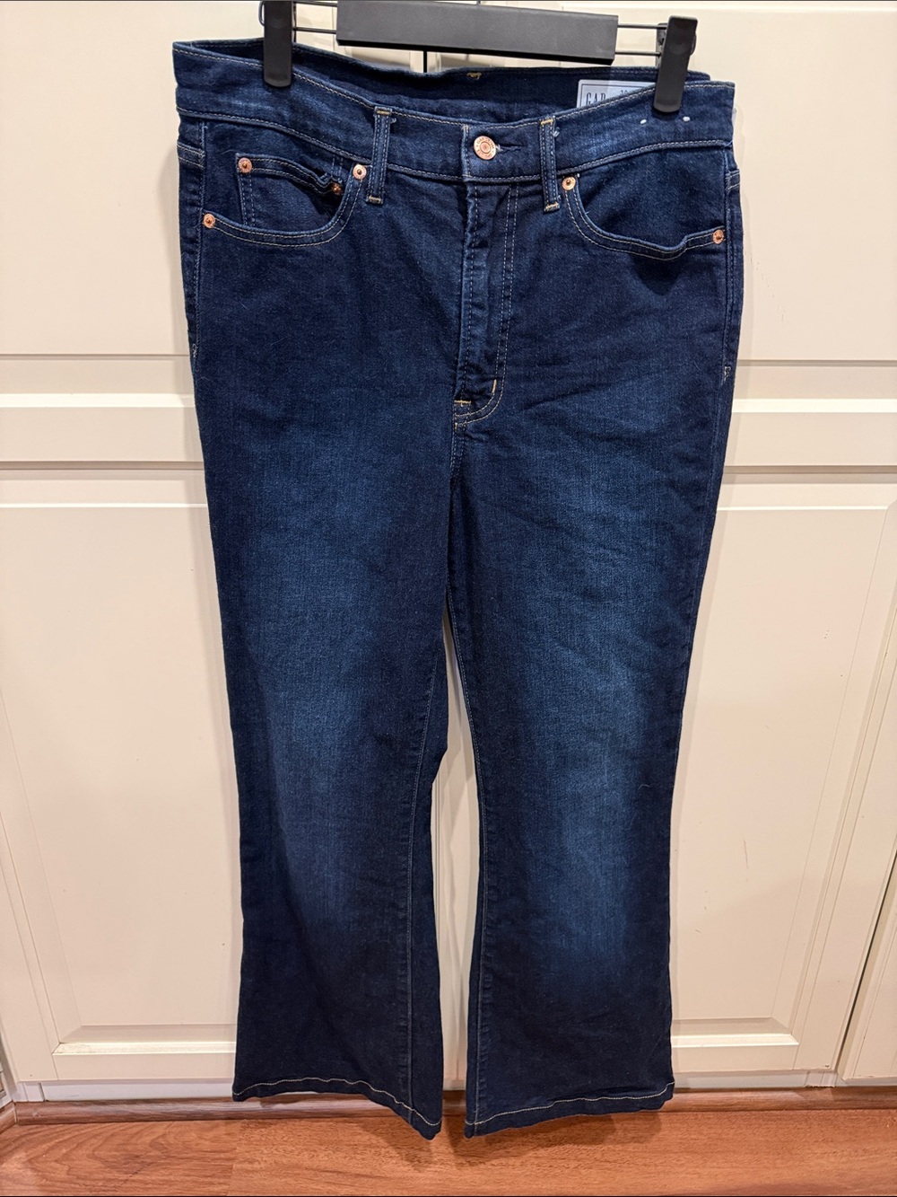 Gap 70’s Flare HighRise Dark Wash Jeans - Picture 2 of 6